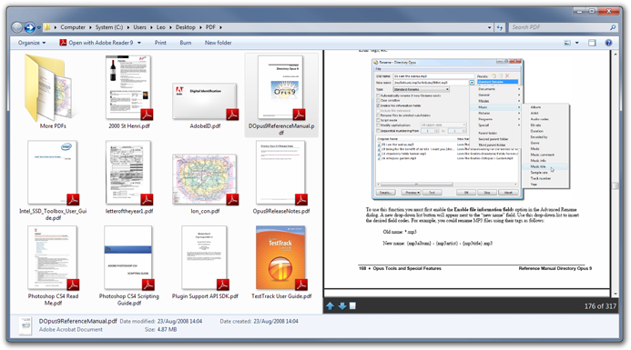 Adobe PDF thumbnails and preview handler working on a 64-bit system